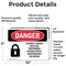 Signmission Lockout Tagout Setup Maintenance Repair Danger Sign, Vinyl Decal, 10in W x 7in L, 2PK OS-2PACK-DS-D-710-L-1428 - alternate 4